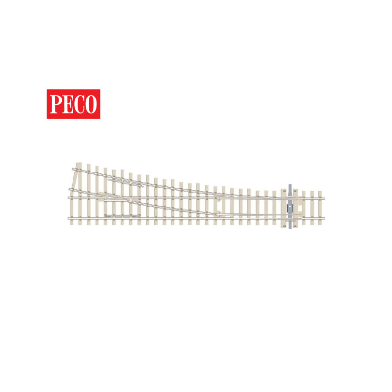 Peco SL-E1095 - Turnout, Medium Radius, Concrete, Right Hand