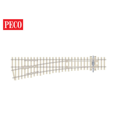 Peco SL-E1096 - Weiche, mittlerer Radius, Beton, links