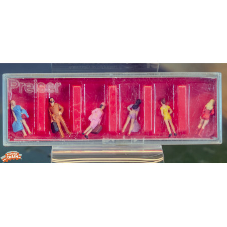 Preiser 14123 - 6 Personnages / Voyageurs - HO 1/87