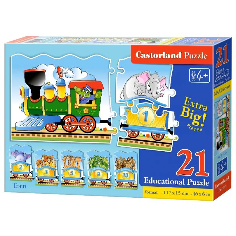 Castorland E-135 - Train, 21 Piece Puzzle