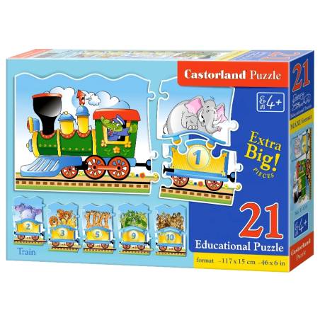 Castorland E-135 - Zug, 21-teiliges Puzzle