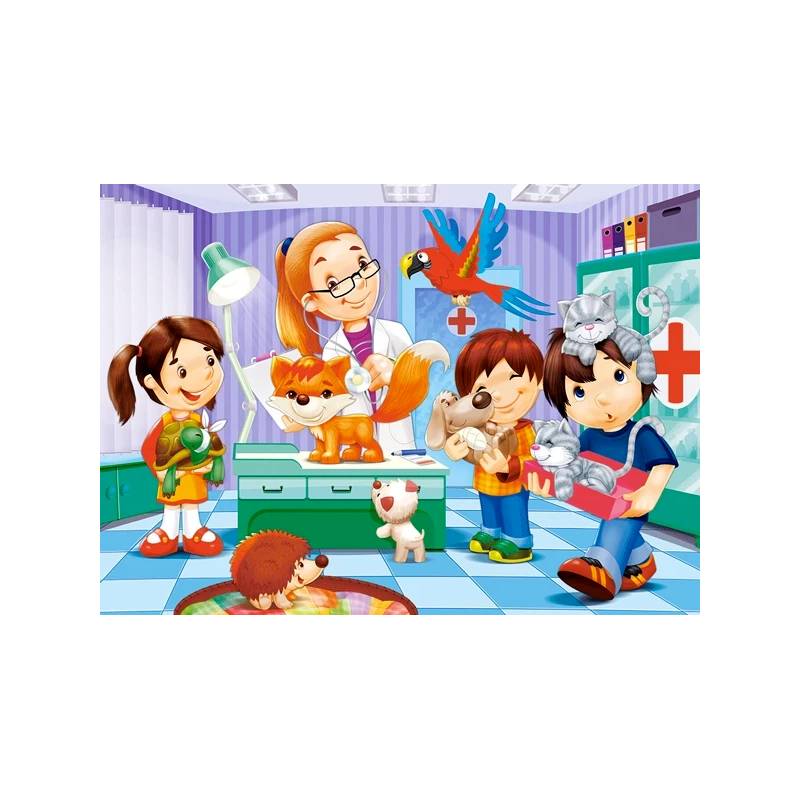 Castorland B-06847-1 - Beim Tierarzt - PUZZLE 60 TEILE
