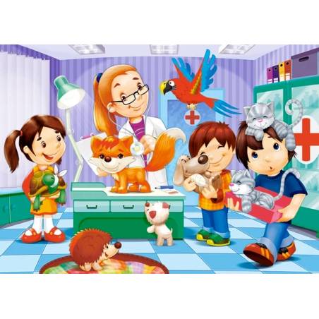 Castorland B-06847-1 - Chez le Médecin Animalier - PUZZLE 60 PIÈCES