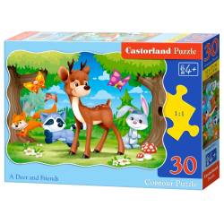 Castorland  B-03730-1 - Ein Reh und Freunde -  Puzzle 30 Teile