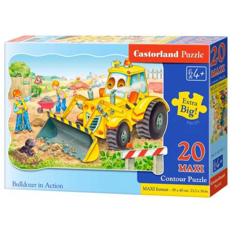 Castorland C-02139-1 - Bulldozer en action - Puzzle 20 Pièces