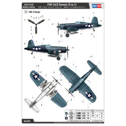 Hobby Boss  81788 - F4U-1A/2 Corsair (2 in 1) in 1:48