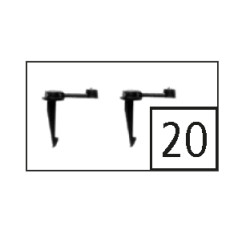 Roco 117445 - Gegenkurbel l+r - goldschwarz