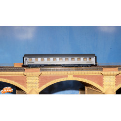 L.S Models 49103 - Type P sleeping car, stainless steel CIWL blue stripe, Sncf management, EpIV - Used