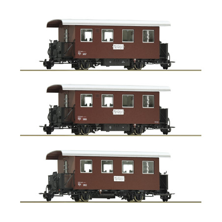Roco 34103 - Coffret de 3 pièces: Voitures à voie étroite, ÖBB