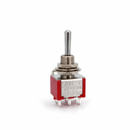3 Position DPDT Mini Toggle Switch (ON) - OFF - (ON) 6 pin