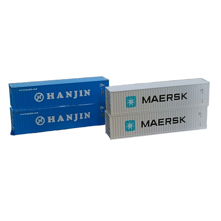 REE NW-340 - Set of 4 Containers 40' (MAERSK + HANJIN)