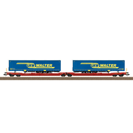Trix 24470 - Type Sdggmrss 738 Double Pocket Car