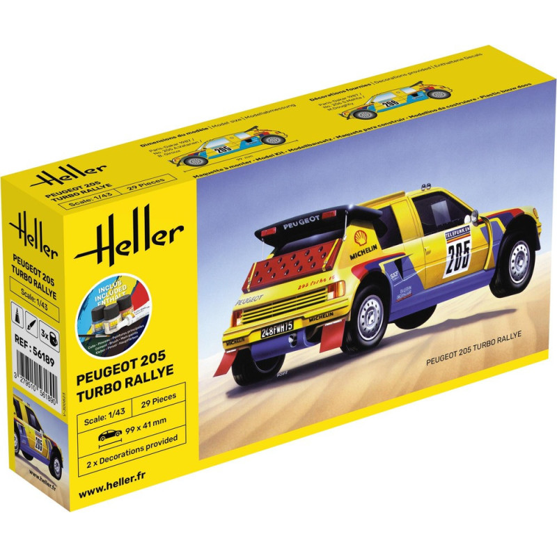 Heller 56189- STARTER KIT Peugeot 205 Turbo Rallye
