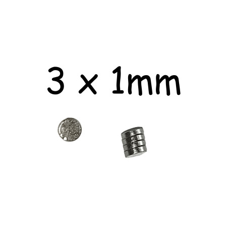 Round magnets 3 x 1mm - 1 piece