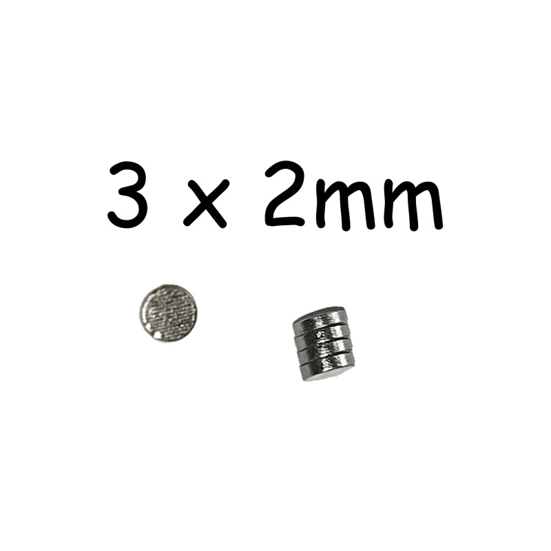 Aimants rond  3 x 2mm - 1 pièce