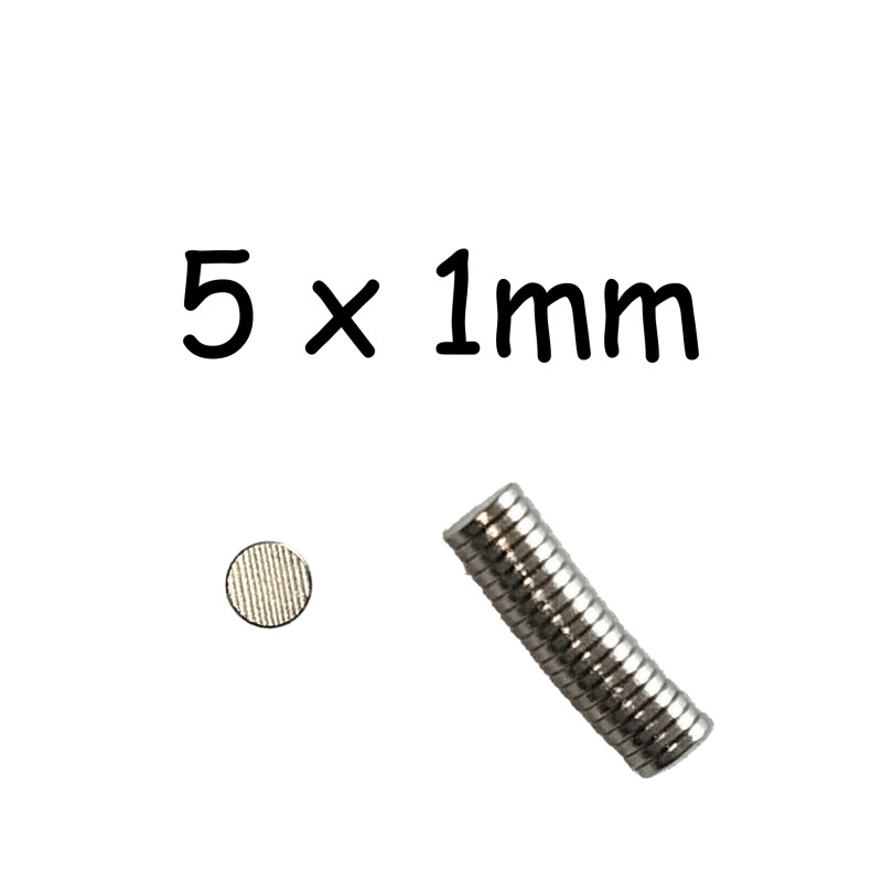 Round magnets 5 x 1mm - 1 piece