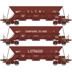 REE NW-267 Set mit 3 EX Hoppern „SLEMI, COMPAGNIE DU MIDI und LOTRASID“