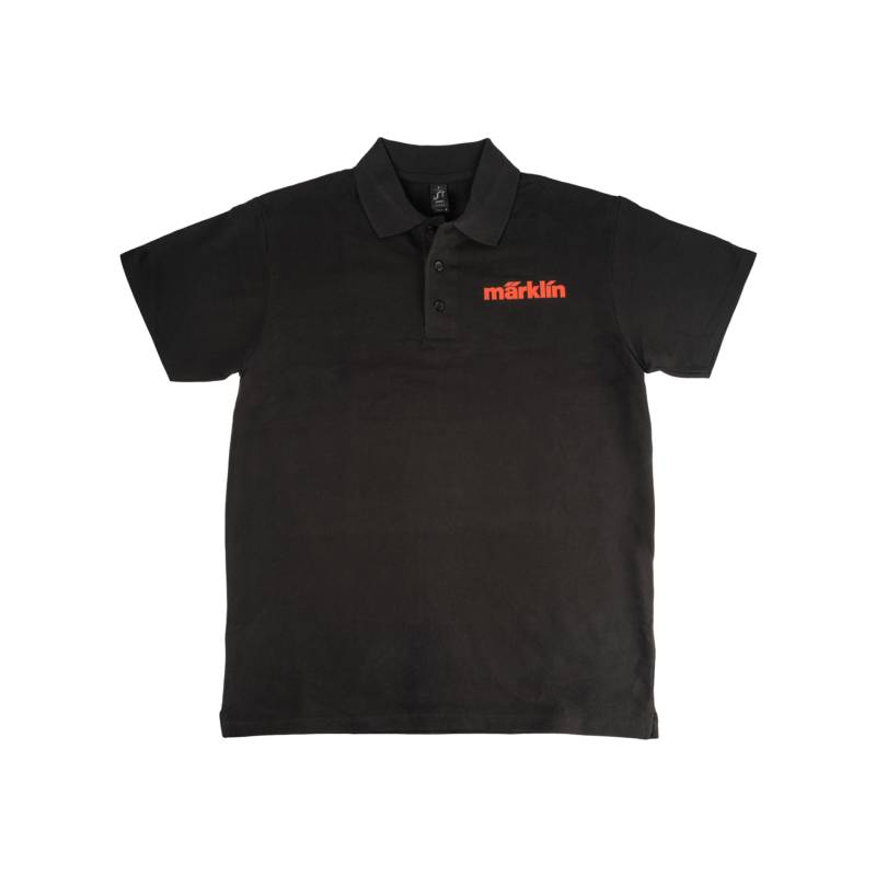 Marklin 12557 - Poloshirt Schwarz mit rotem Märklin Logo, Größe L Modelleisenbahn