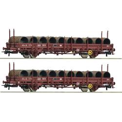 Roco 6600119 - 2-tlg. Set: Schwenkrungenwagen,SNCF