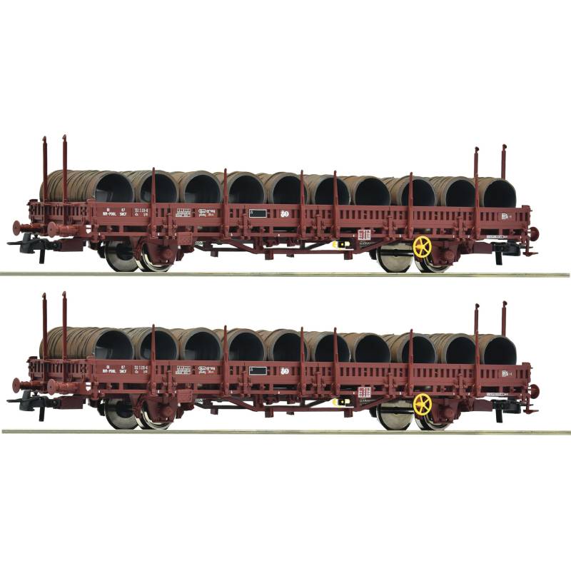 Roco 6600119 - Coffret de 2 wagons à ranchers pivotants,SNCF