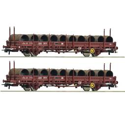 Roco 6600119 - Coffret de 2 wagons à ranchers pivotants,SNCF