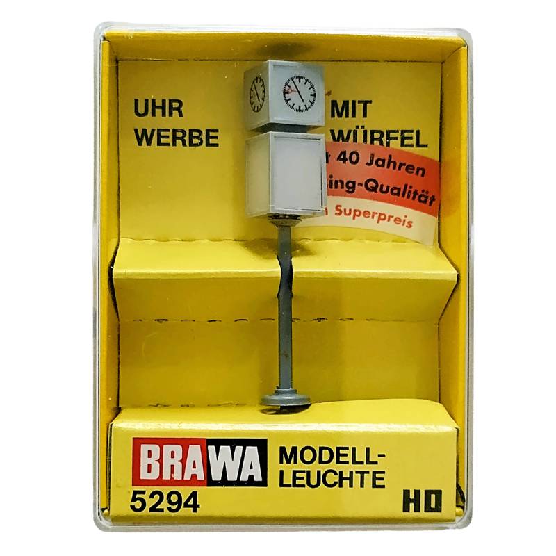 Brawa 5294 - Horloge avec cube publicitaire