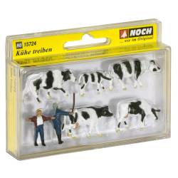 Noch 15724 - Gardien et troupeau de vaches H0