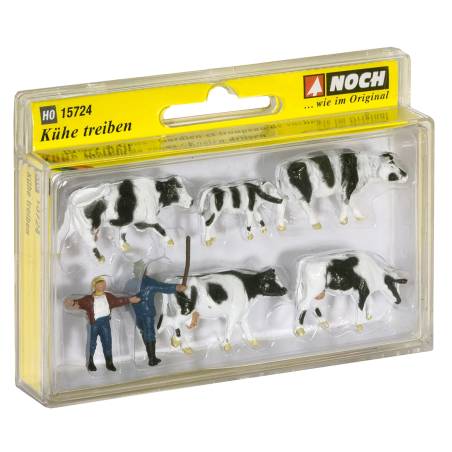 Noch 15724 - Gardien et troupeau de vaches H0