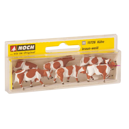 Noch 15726 - Cows, brown-white H0