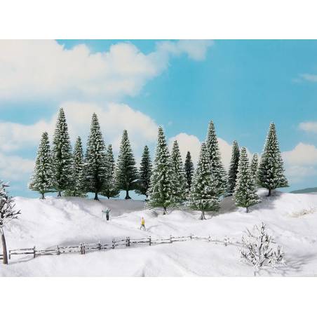 Noch 24680 - Sapins enneigés, 8 pcs HO,TT