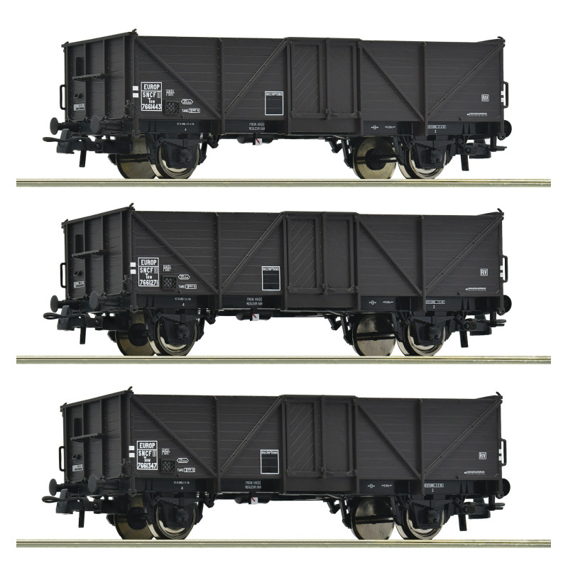 Roco 6600141 | Set de 3 wagons tombereaux SNCF