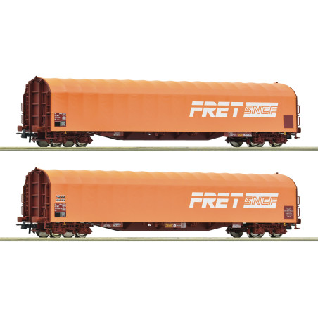 Roco 6600161 - 2 piece set: Sliding tarpaulin wagons, SNCF