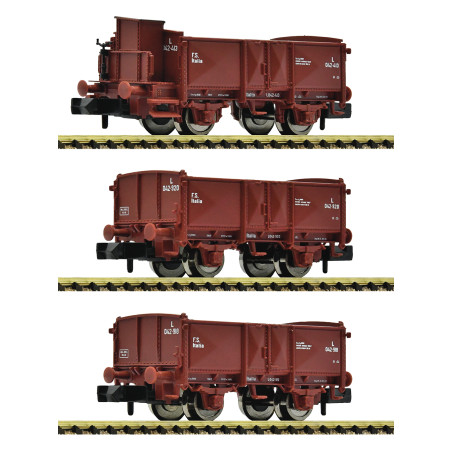 Fleischmann 6660034 - Coffret de 3 pièces: Wagons de marchandises ouverts, FS