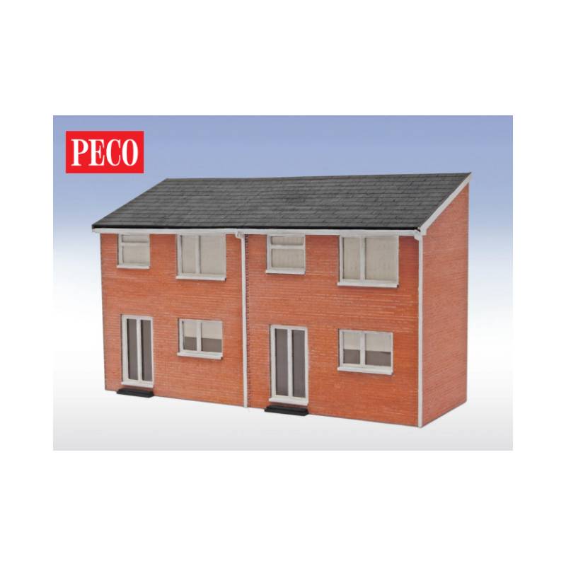 Peco LK-213 - OO/HO 1960er Doppelhaushälfte Rückseiten