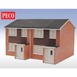 Peco LK-214 - OO/HO Doppelhaushälfte aus den 1960er Jahren, komplett