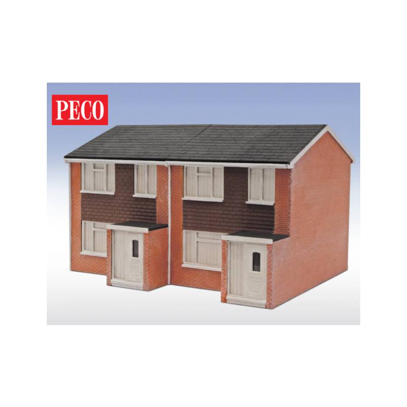 Peco LK-214 - OO/HO 1960s Semi-Detatched House Complete