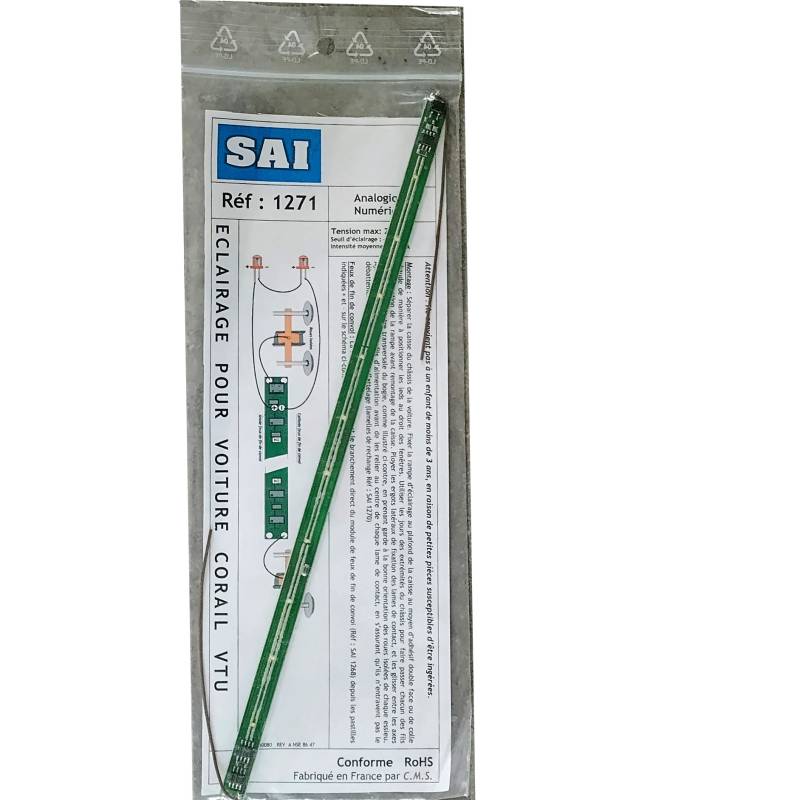 SAI 1271 - Rampe d'éclairage pour Corail y compris feux e fin de convoi