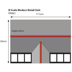 Metcalfe PN961 -Magasin de détail moderne à l'échelle N