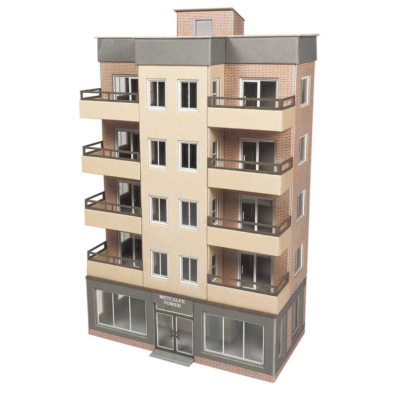 Metcale PO360 - 00/H0 Scale Low Relief Tower Block