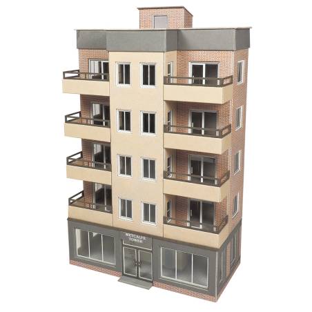 Metcale PO360 - 00/H0 Scale Low Relief Tower Block