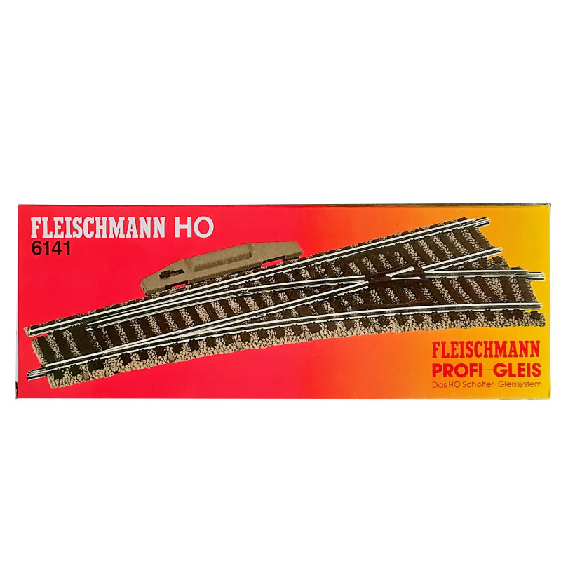 Fleischmann 6141 - 1 paire d'aiguillage, droite et gauche avec moteur - HO -