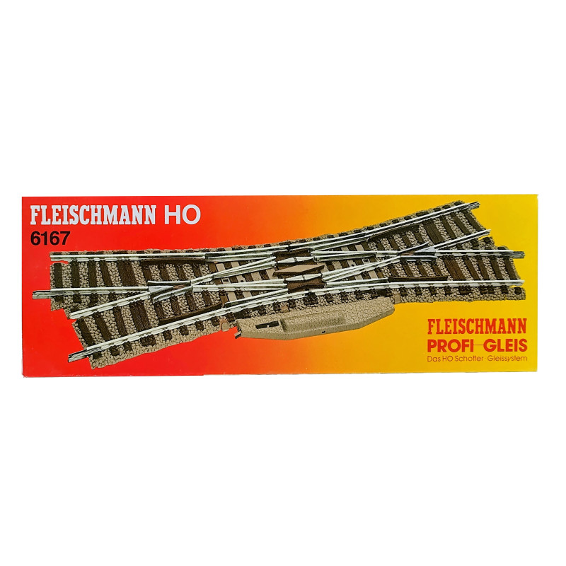 FLEISCHMANN 6167 - Double traversée-jonction à gauche avec moteur Profi