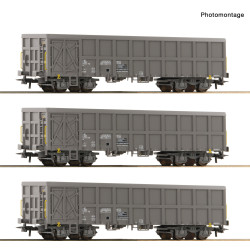 Roco 6600203 - Coffret de 3 wagons de marchandises ouverts, SNCF