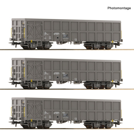 Roco 6600203 - 3-tlg. Set: Offene Güterwagen, SNCF