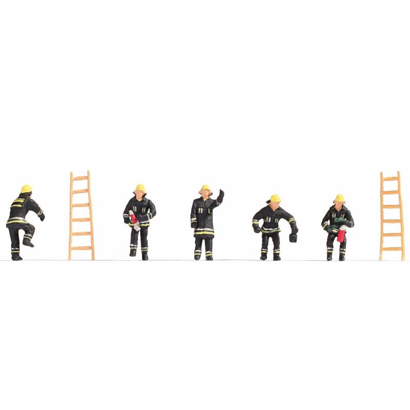 Noch 15021 - Pompiers (vêtements de sécurité noirs) - HO 1/87