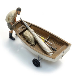 Artitec  387.582 - Sailing boat Optimist + trailer + figure