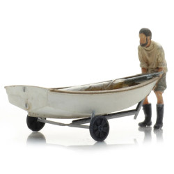 Artitec  387.582 - Sailing boat Optimist + trailer + figure