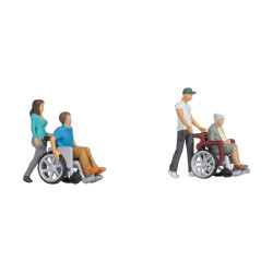 Noch 15552 - Personnes en fauteuil roulant H0