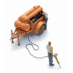 Artitec 387.611 - Kompressoranhänger mit Drucklufthammer + 2 Figuren