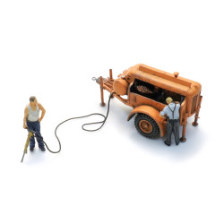 Artitec 387.611 - Kompressoranhänger mit Drucklufthammer + 2 Figuren